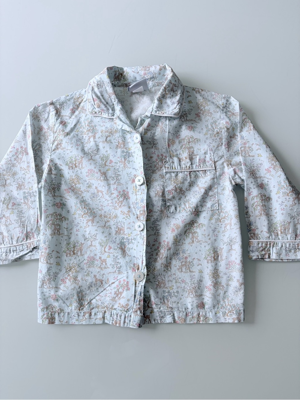Trotters London Girls Floral Cream Pajama Set Sz 4/5 - Picture 4 of 12